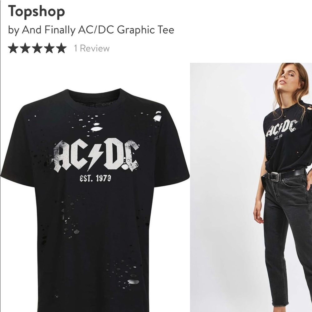 AC DC graphic tee